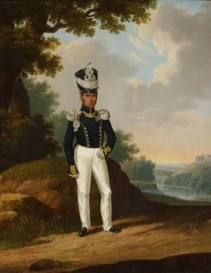Portrait of Maciej Rybinski by Jozafat Ignacy Lukaszewicz Oil Painting