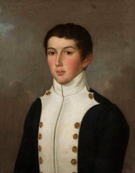 Portrait of the son of Henryk Doboli  by Jozafat Ignacy Lukaszewicz - Hand-Painted Oil Painting Reproduction