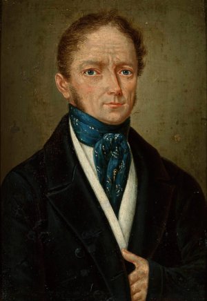 Self-portrait by Jozafat Ignacy Lukaszewicz Oil Painting