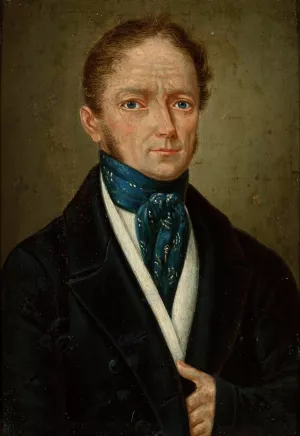 Self-portrait by Jozafat Ignacy Lukaszewicz Oil Painting