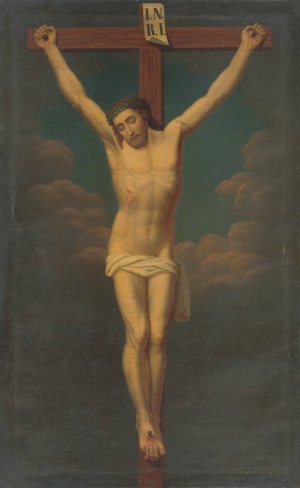 Christ on the Cross by Jozef Bozetech Klemens Oil Painting