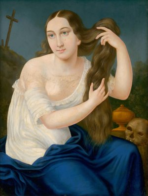 Mary Magdalene by Jozef Bozetech Klemens Oil Painting