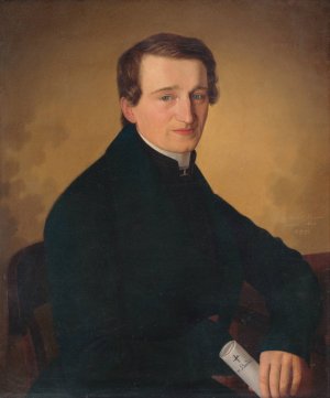 Portrait of a Revivalist by Jozef Bozetech Klemens Oil Painting