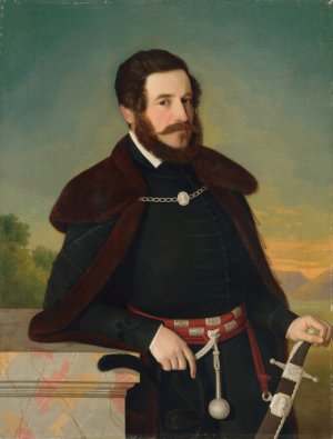 Portrait of E. Szmrecsanyi by Jozef Bozetech Klemens Oil Painting