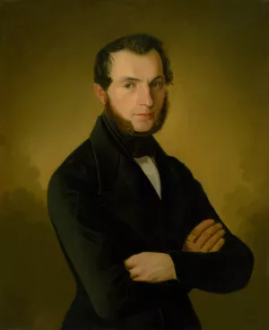 Portrait of Podebrady Citizen A. Jupp Oil painting by Jozef Bozetech Klemens