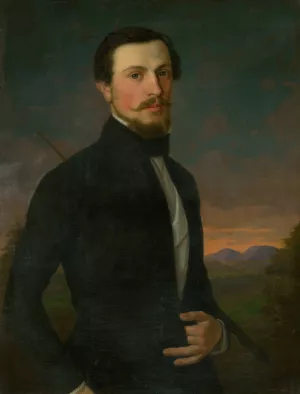 Portrait Of Young Man Oil painting by Jozef Bozetech Klemens