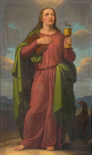 Saint John the Baptist by Jozef Bozetech Klemens Oil Painting