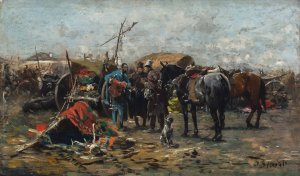 Fair in Balta, Podolia region by Jozef Brandt Oil Painting