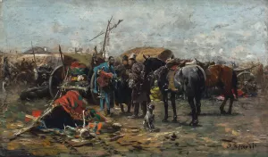Fair in Balta, Podolia region Oil painting by Jozef Brandt