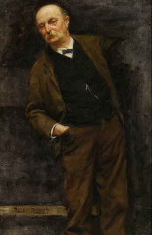 Portrait of Artur Potocki by Jozef Brandt Oil Painting