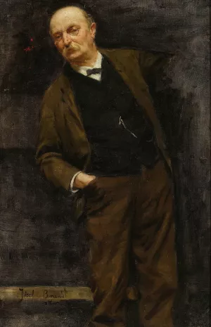 Portrait of Artur Potocki by Jozef Brandt Oil Painting