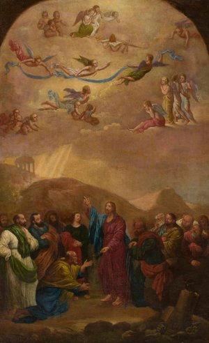 Delivery of the keys to St. Peter by Jozef Brodowski Oil Painting
