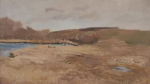 Autumn landscape by Jozef Chelmonski Oil Painting