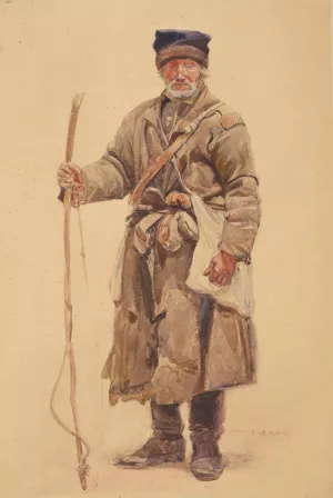 Coachman by Jozef Chelmonski Oil Painting