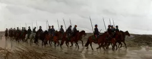 Cossacks by Jozef Chelmonski Oil Painting