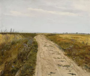 Field Track by Jozef Chelmonski Oil Painting
