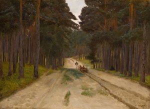 Forest Truck by Jozef Chelmonski Oil Painting