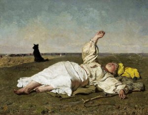 Indian Summer by Jozef Chelmonski Oil Painting