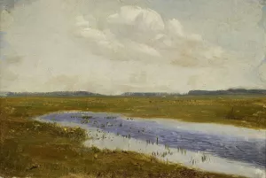 Meadow with cowslips, sketch by Jozef Chelmonski Oil Painting