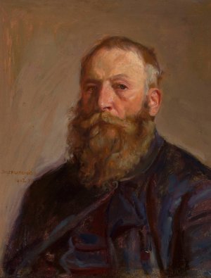 Self-portrait by Jozef Chelmonski Oil Painting