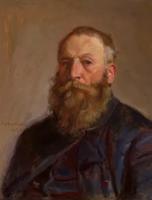 Self-portrait by Jozef Chelmonski Oil Painting