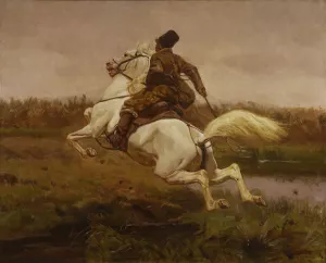 Whipper-in by Jozef Chelmonski Oil Painting