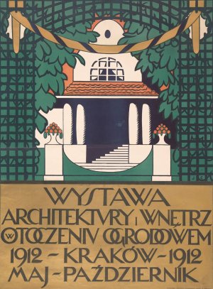 Wystawa architektury i wnetrz w otoczeniu ogrodowem by Jozef Czajkowski Oil Painting