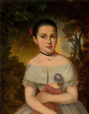 Girl with a Doll by Jozef Czauczik Oil Painting