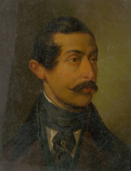 Main Product Photo of Portrait of a Man with a Pin and a Cravat  Painting by Jozef Czauczik
