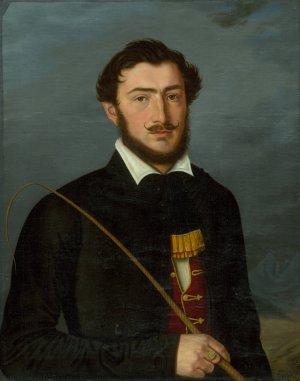 Portrait of David Pfannschmidt by Jozef Czauczik Oil Painting