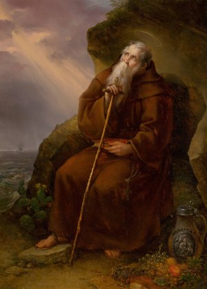 Saint by Jozef Ginovsky Oil Painting