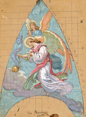 Angel by Jozef Hanula Oil Painting