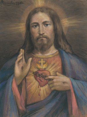Christ by Jozef Hanula Oil Painting