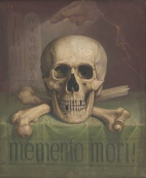 Memento mori by Jozef Hanula Oil Painting