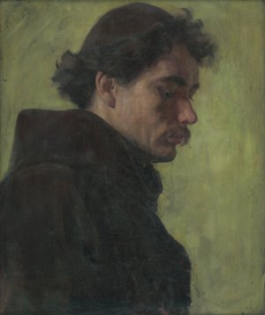Podobizen mnicha by Jozef Hanula Oil Painting