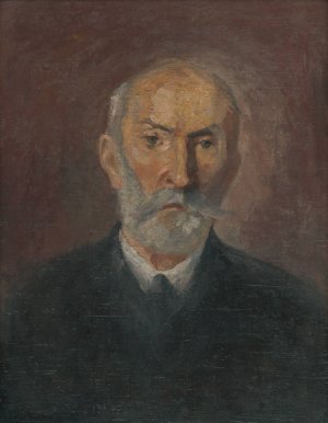 Portrait of a man by Jozef Hanula Oil Painting