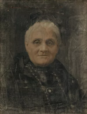 Portrait of a woman Oil painting by Jozef Hanula