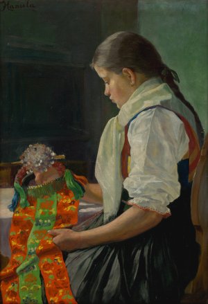 Satellite by Jozef Hanula Oil Painting