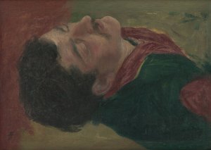 Study of the human head by Jozef Hanula Oil Painting