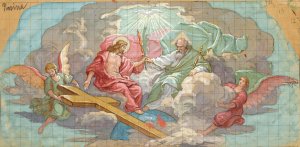 The Holy Trinity by Jozef Hanula Oil Painting
