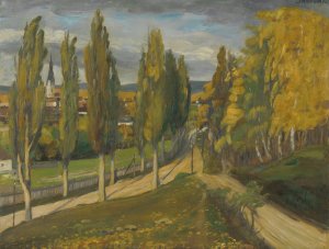 The Outskirts Of Spisska Nova Ves by Jozef Hanula Oil Painting