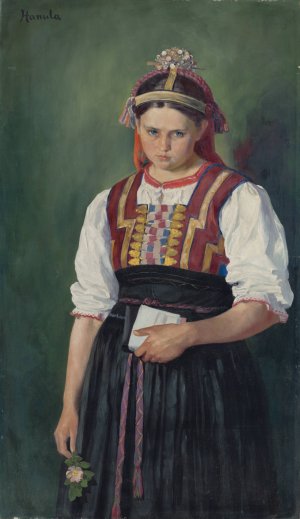 To Boyfriend Oil painting by Jozef Hanula