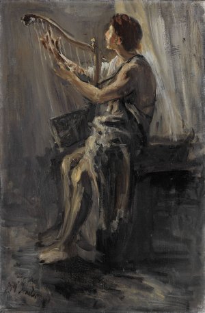 David by Jozef Israels Oil Painting
