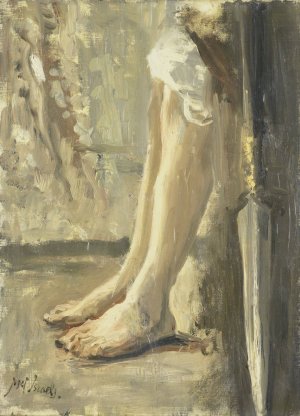 David's Legs by Jozef Israels Oil Painting