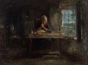 Grace Before Meals by Jozef Israels Oil Painting