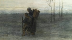 Homeward bound by Jozef Israels Oil Painting