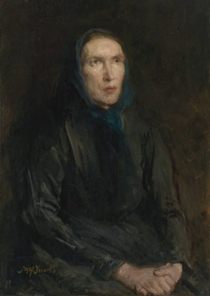 Mater Dolorosa by Jozef Israels - Hand-Painted Oil Painting Reproduction