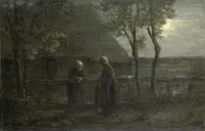 Neighborly Gossip Oil painting by Jozef Israels