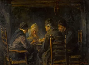 Potato eaters Oil painting by Jozef Israels