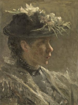 Study of Sijtje van Bemmel by Jozef Israels Oil Painting